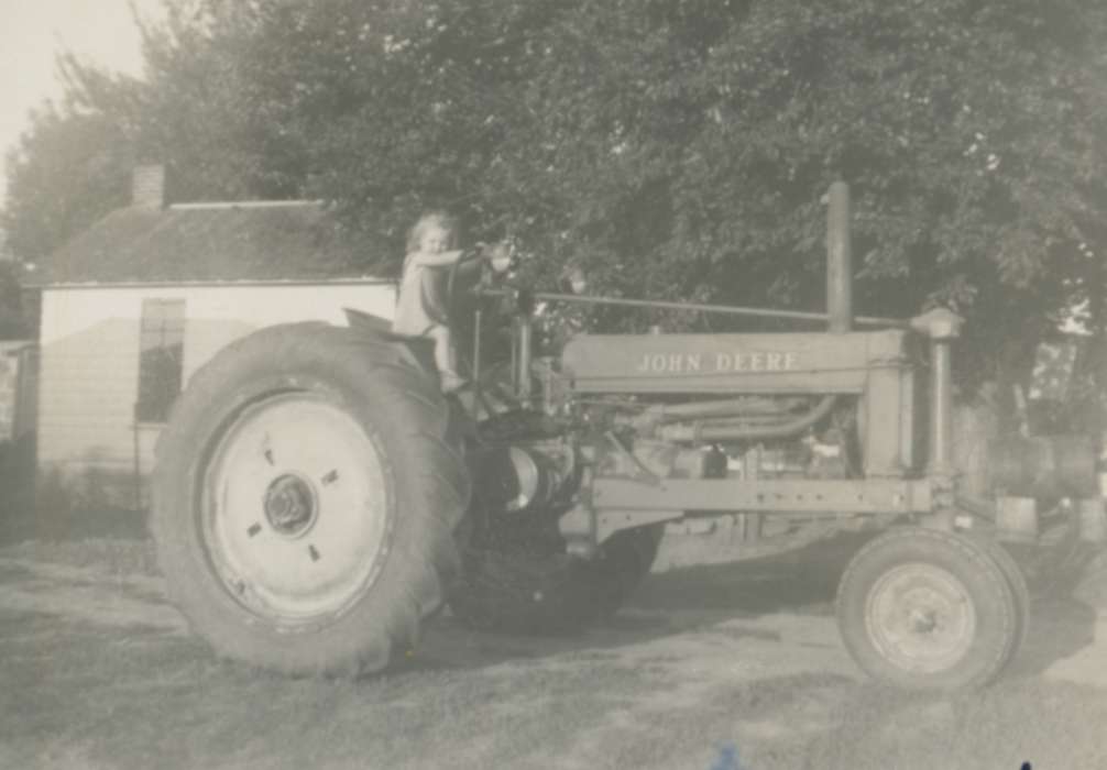 Children, Farming Equipment, tire, tractor, Taylor County, IA, Iowa, Maharry, Jeanne, Iowa History, history of Iowa