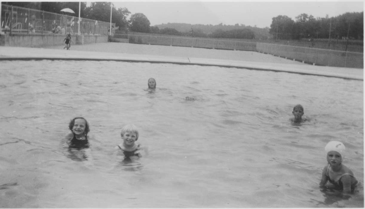 pool, Outdoor Recreation, history of Iowa, Leisure, swim, Children, Portraits - Group, bathing suit, Iowa, Iowa History, Decorah, IA, swimming pool, Coonradt, Dee