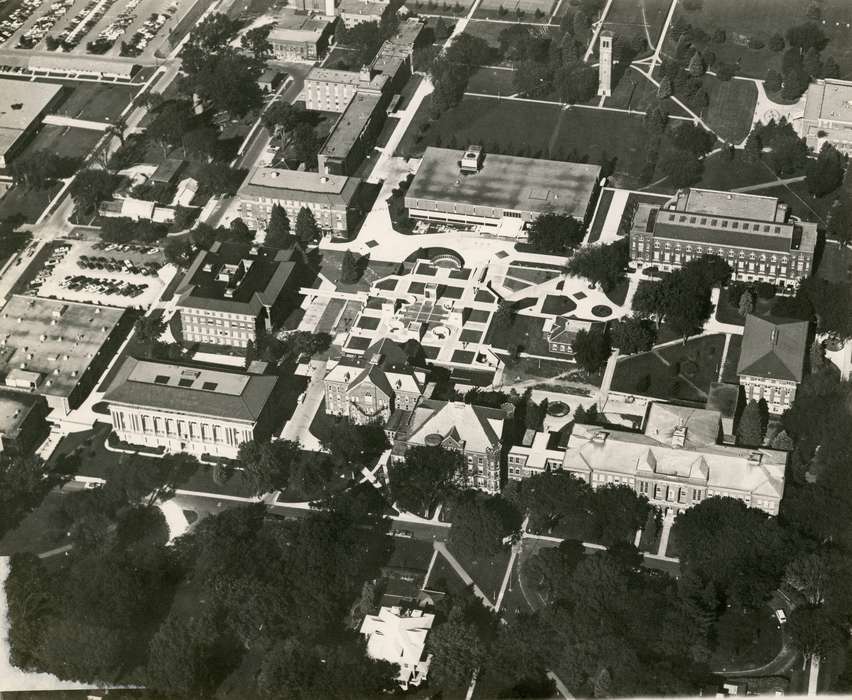 Schools and Education, university of northern iowa, UNI Special Collections & University Archives, uni, Cedar Falls, IA, Iowa History, state college of iowa, Iowa, Aerial Shots, history of Iowa