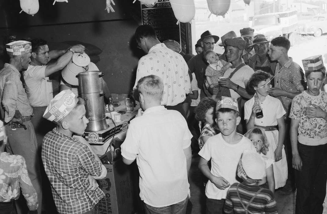 IA, historic, Coon Rapids, Families, balloons, soda pop, children, infant, Leisure, Iowa, family, United States, Food and Meals, Photos, Labor and Occupations, paper hats, history, ia, Coon Rapids Enterprise, Children