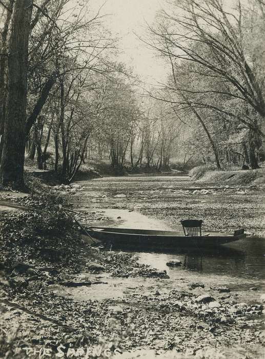 IA, City of Cedar Falls, Black Hawk, Landscapes, historic, Iowa, Cedar Falls, United States, ia, barren tree, wooden chair, Lakes, Rivers, and Streams, Photos, boat, history