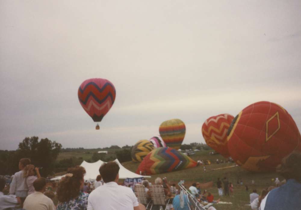 hot air balloon, Fairs and Festivals, Iowa History, Iowa, Leisure, Boylan, Margie, Indianola, IA, history of Iowa