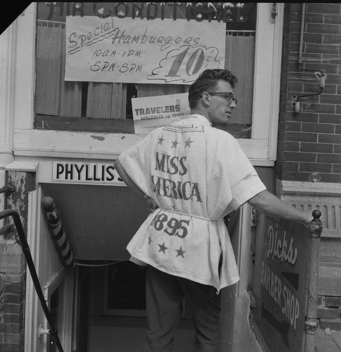 Portraits - Individual, Iowa, miss america, IA, United States, Photos, historic, costume, Coon Rapids, Civic Engagement, history, Entertainment, hamburger, ia, Coon Rapids Enterprise, barber shop