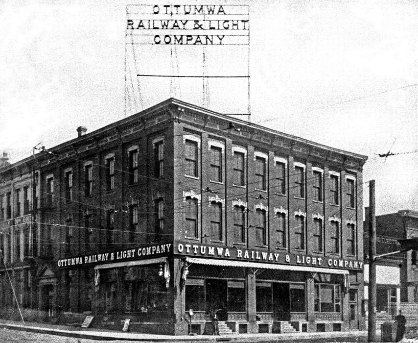 history of Iowa, Main Streets & Town Squares, downtown, street corner, Lemberger, LeAnn, Ottumwa, IA, Iowa, railway, Businesses and Factories, Cities and Towns, Iowa History