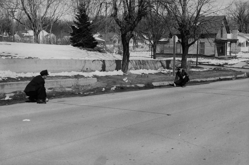 Iowa, IA, United States, wire, Cities and Towns, policemen, Photos, Labor and Occupations, historic, Coon Rapids, street, Coon Rapids Enterprise, history, ia, melting snow, neighborhood