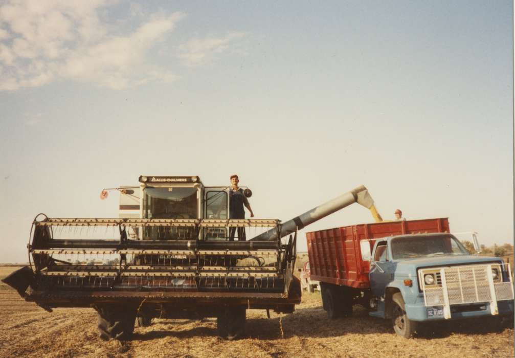 combine, truck, Iowa History, Farming Equipment, Murray, IA, Iowa, Boylan, Margie, history of Iowa
