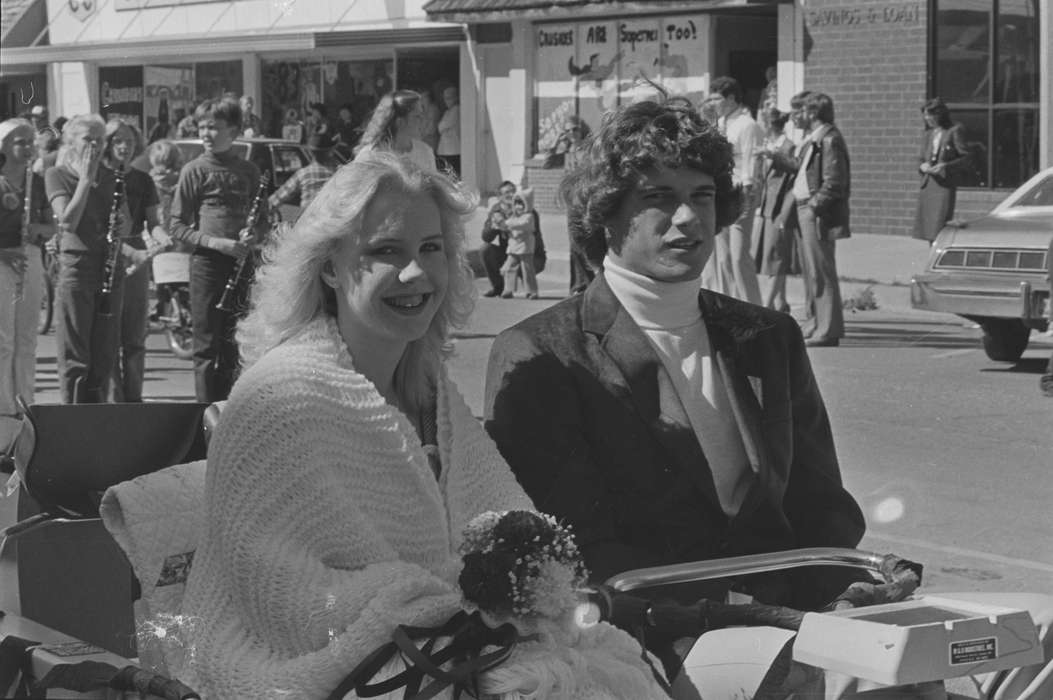 Schools and Education, Holidays, Photos, ia, historic, bouquet, United States, Iowa, Portraits - Group, homecoming court, parade, Main Streets & Town Squares, homecoming, Fairs and Festivals, IA, Coon Rapids Enterprise, history, clarinet, Coon Rapids, Cities and Towns