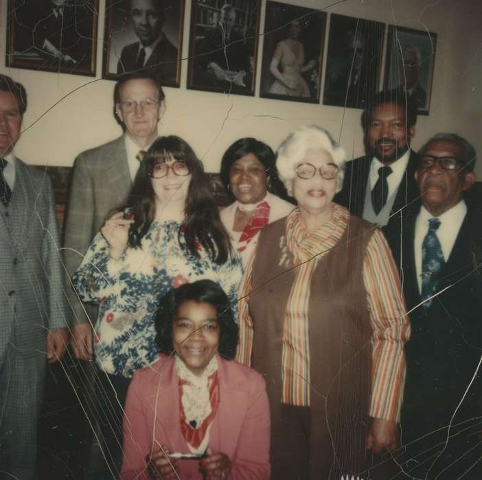 glasses, suit, african american, man, history of Iowa, Iowa History, woman, Civic Engagement, Portraits - Group, Iowa, Henderson, Jesse, People of Color, Waterloo, IA