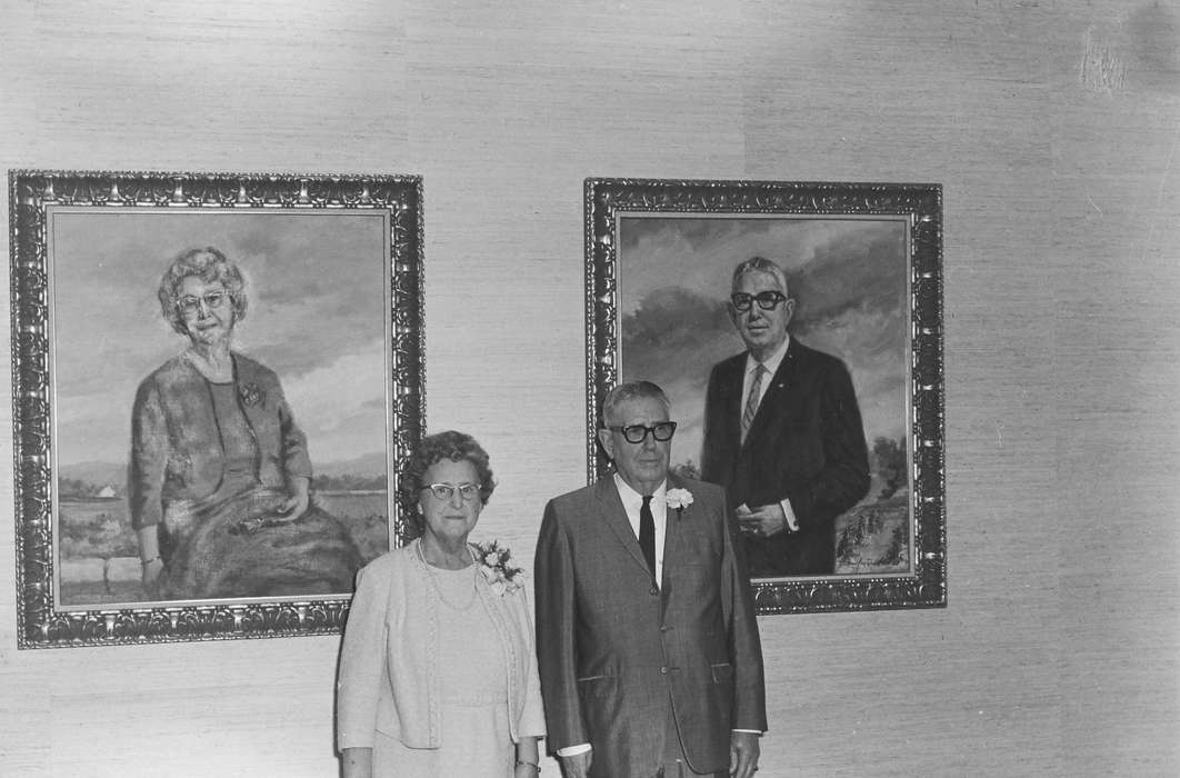 Portraits - Group, painting, art, portrait duo, United States, history, ia, Photos, Coon Rapids Enterprise, historic, Iowa, IA, nursing home, Coon Rapids