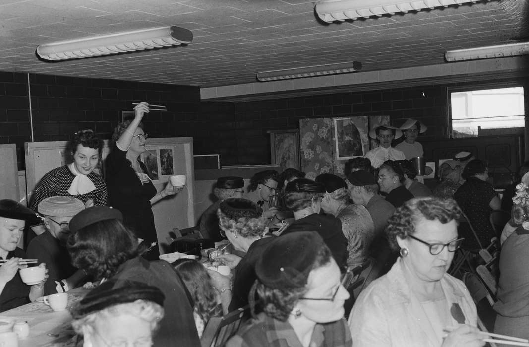 luncheon, Iowa, IA, United States, Food and Meals, Photos, historic, hats, Coon Rapids, chopsticks, history, piano, Religious Structures, ia, Coon Rapids Enterprise, women, tea cup