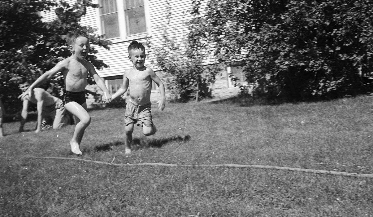 run, hose, Outdoor Recreation, historic, Lyon, Howard, sprinkler, ia, joy, Sioux, Orange City, bathing suit, brother, Iowa, United States, Children, history, Photos, IA