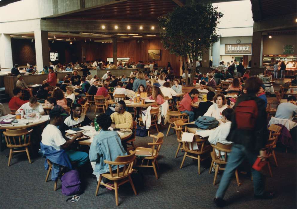 hardee's, maucker union, uni, Schools and Education, cafeteria, university, Iowa, People of Color, african american, university of northern iowa, Cedar Falls, IA, Iowa History, student union, UNI Special Collections & University Archives, Food and Meals, history of Iowa