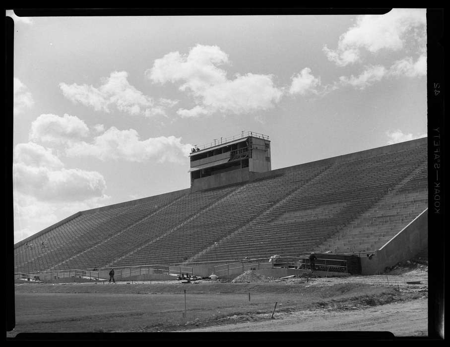 Iowa History, Iowa, Archives & Special Collections, University of Connecticut Library, construction, field, history of Iowa, Storrs, CT, stadium