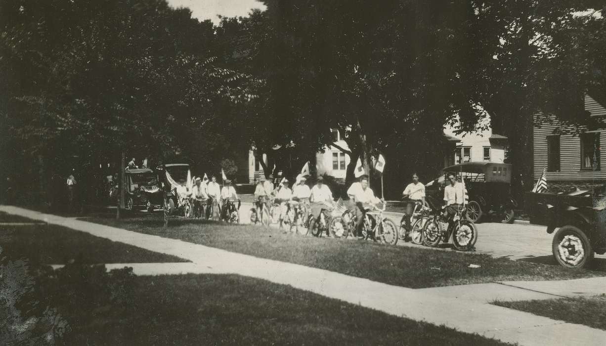 boy scouts, Children, McMurray, Doug, Webster City, IA, history of Iowa, Civic Engagement, Cities and Towns, Iowa History, bicycle, Iowa, parade
