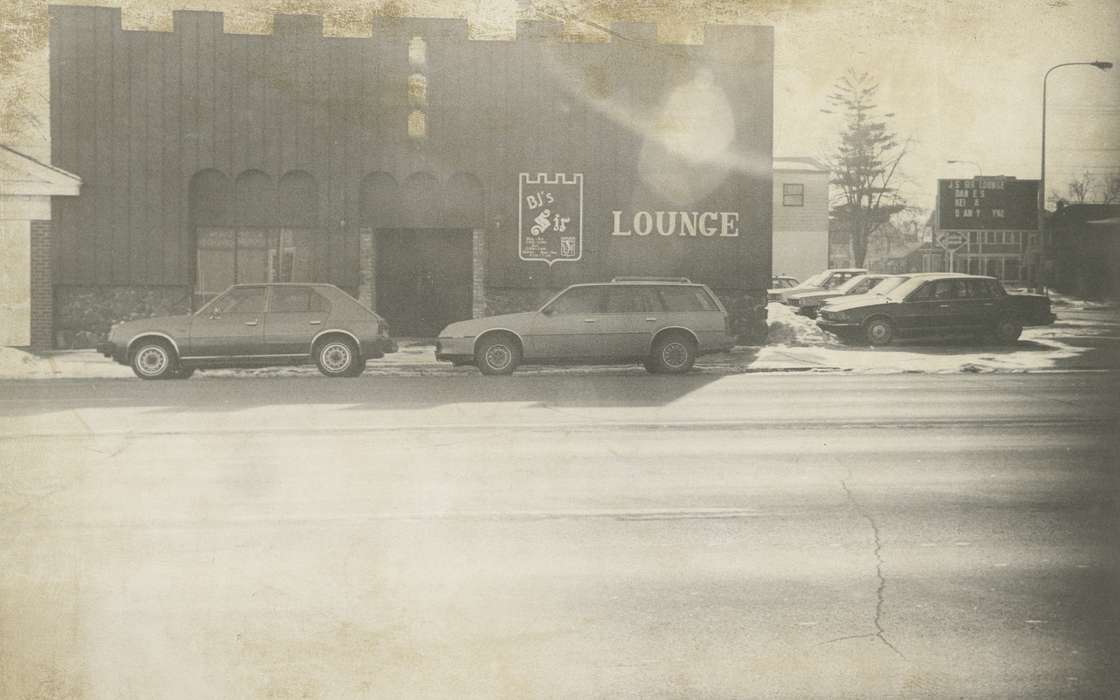 lounge, Waverly Public Library, Cities and Towns, Iowa History, car, building, Waverly, IA, Iowa, road, history of Iowa, sign, Motorized Vehicles, Businesses and Factories