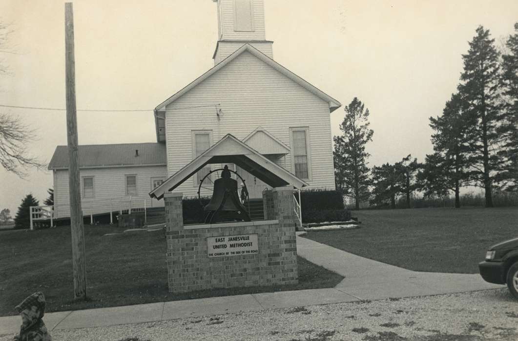 Iowa History, church bell, Religious Structures, Iowa, Waverly Public Library, church, Religion, history of Iowa, methodist church