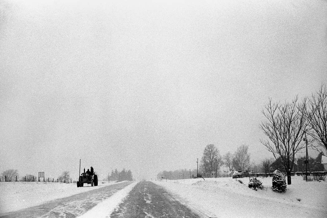 snow, Motorized Vehicles, Iowa, Iowa History, Lemberger, LeAnn, Winter, tractor, Ottumwa, IA, highway, history of Iowa