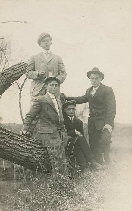 Portraits - Group, suit, Outdoor Recreation, glasses, correct date needed, hat, Cities and Towns, Coon Rapids Enterprise