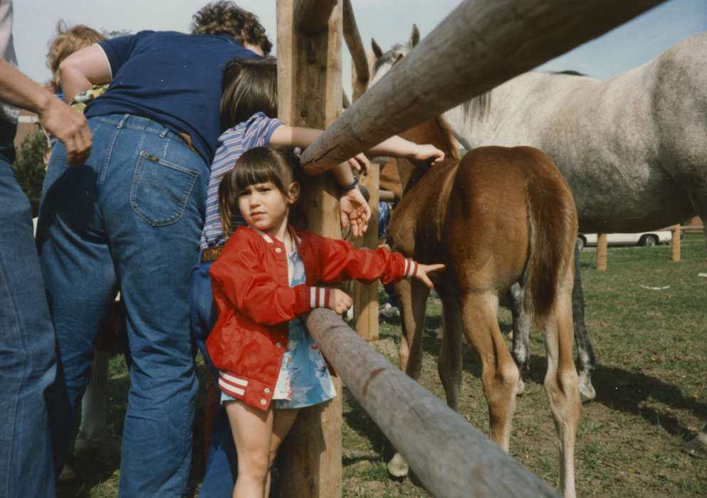 horse, Children, Bluegrass, IA, history of Iowa, jeans, Iowa History, Animals, Corbin, Kim, fence, Iowa