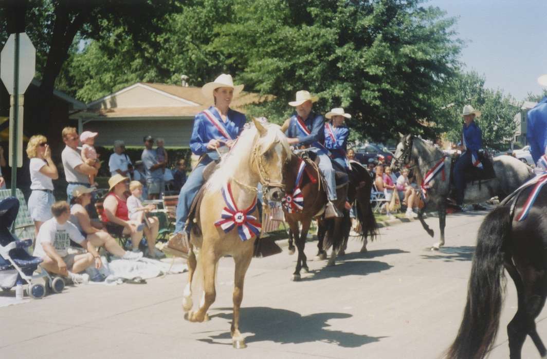 cowboy hat, Animals, parade, fourth of july, Fairs and Festivals, Holidays, horses, ribbons, Johnson County Historical Society