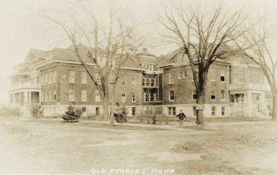 IA, City of Cedar Falls, Black Hawk, historic, Iowa, Cedar Falls, United States, ia, barren tree, brick building, retirement community, Businesses and Factories, Photos, history