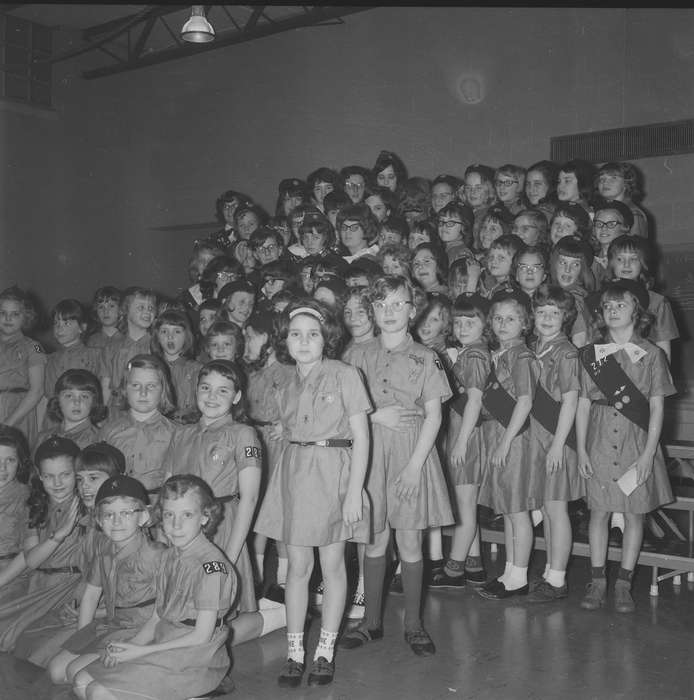 Portraits - Group, Iowa, IA, United States, Photos, Schools and Education, historic, girl scouts, Coon Rapids, girls, history, ia, Coon Rapids Enterprise, Children