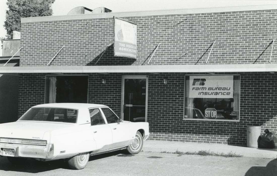 Businesses and Factories, correct date needed, history of Iowa, insurance, storefront, Iowa, Waverly Public Library, Iowa History