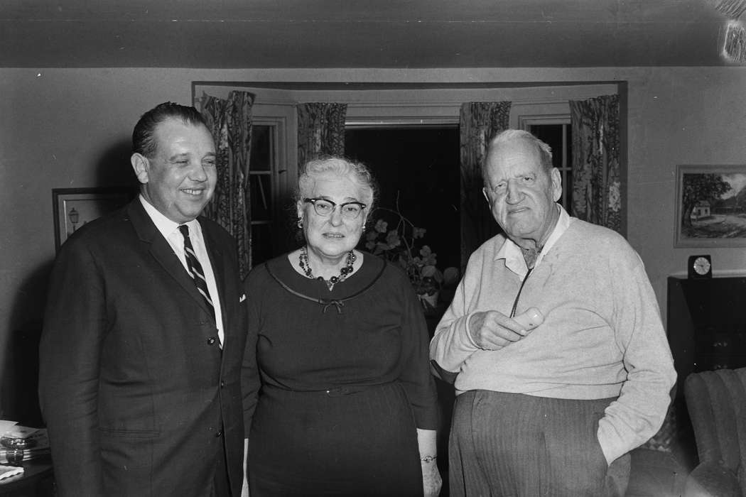 Portraits - Group, curtains, Families, history, Photos, glasses, old people, family, Iowa, family photo, IA, Homes, United States, ia, home, Coon Rapids Enterprise, historic, Coon Rapids