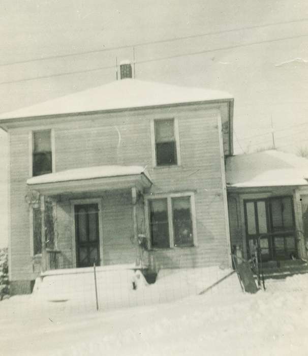 house, Homes, Winter, Iowa, Iowa History, Vsetecka, Delores, history of Iowa, Cresco, IA