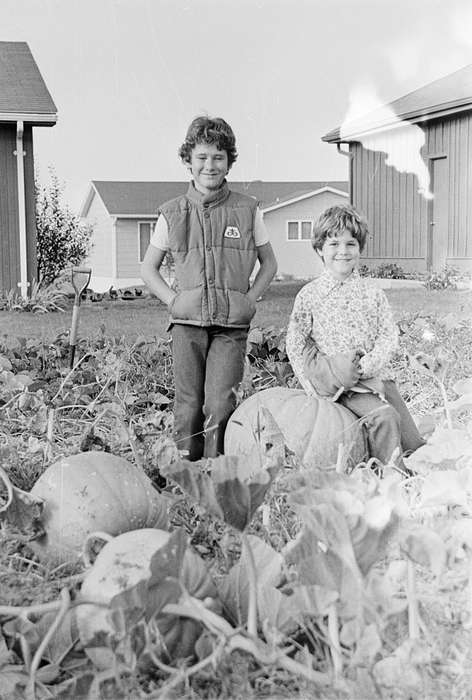 pumpkin, Children, Coon Rapids, United States, Iowa, Farms, historic, history, Coon Rapids Enterprise, Photos, pumpkin patch, boy, IA, ia