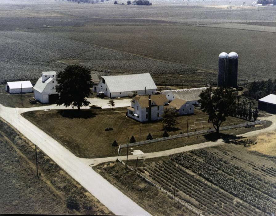 Buch, Kaye, Farms, field, Cedar Falls, IA, Iowa History, silo, Barns, Aerial Shots, Iowa, history of Iowa