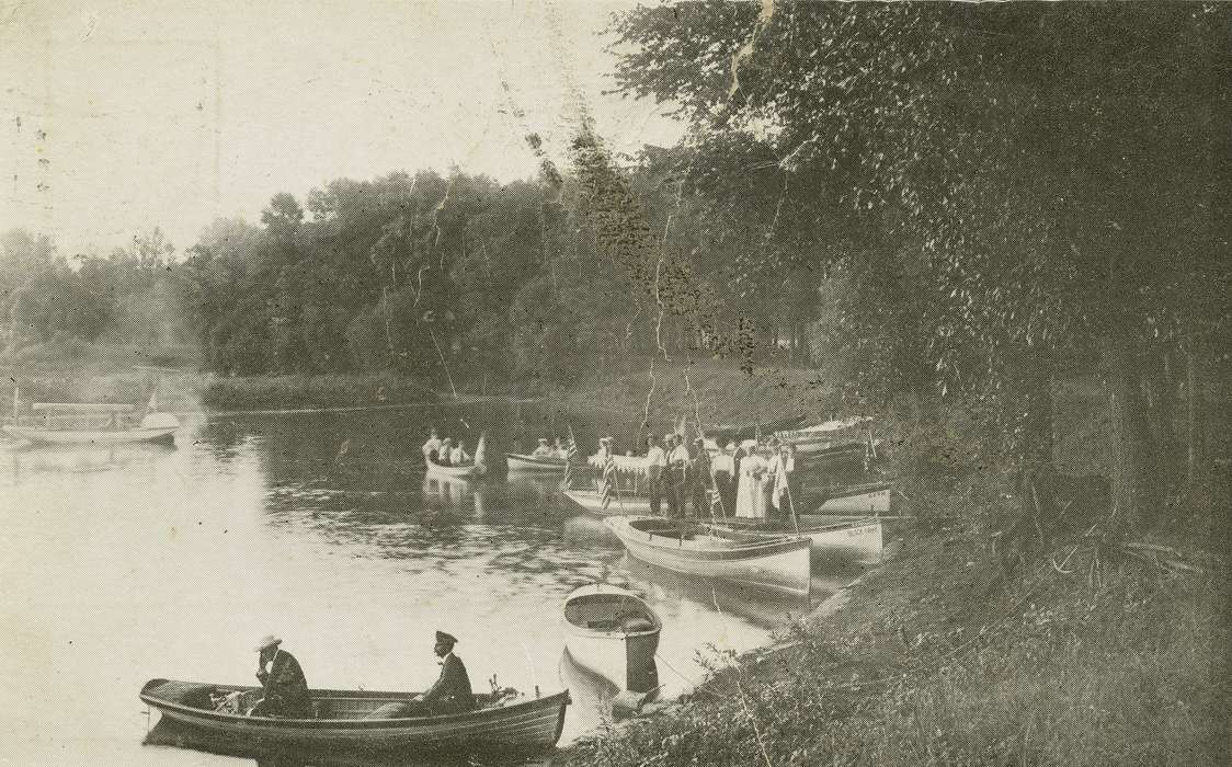 ia, river, IA, history, historic, Waterloo, Lakes, Rivers, and Streams, Olsson, Ann and Jons, Iowa, Black Hawk, United States, Photos, boat, boats