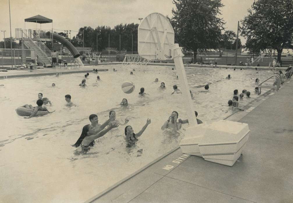 swimming pool, Entertainment, Waverly Public Library, Children, game, water slide, Iowa History, bathing suit, Leisure, Waverly, IA, swimsuit, Iowa, history of Iowa, pool, Outdoor Recreation