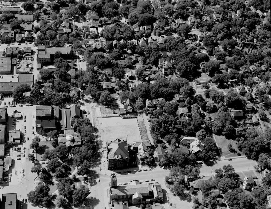 church, Main Streets & Town Squares, Lemberger, LeAnn, Prisons and Criminal Justice, Ottumwa, IA, catholic, Cities and Towns, Iowa, Iowa History, Aerial Shots, history of Iowa, Religious Structures