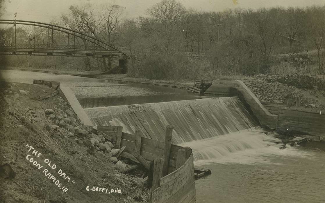 water, Landscapes, Lakes, Rivers, and Streams, wood, Coon Rapids Enterprise, dam, bridge