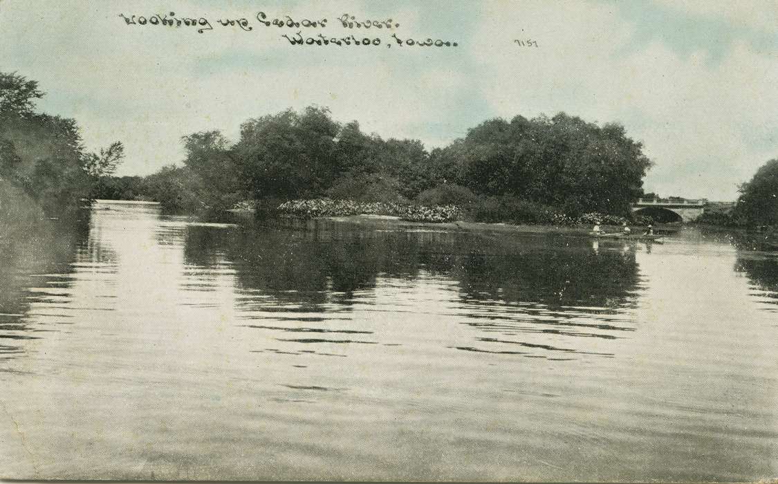 ia, IA, history, postcard, historic, Waterloo, Landscapes, Lakes, Rivers, and Streams, Olsson, Ann and Jons, Iowa, Black Hawk, United States, Photos