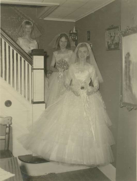 Families, Iowa History, history of Iowa, Wilkes-Barre, PA, wedding dress, Portraits - Group, Weddings, Randall, Judy, Iowa