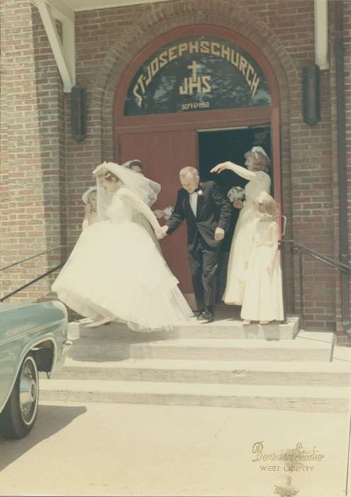 Weddings, church, Iowa, Iowa History, Lokmer, Trish, history of Iowa, groom, marriage, bride, West Liberty, IA, wedding
