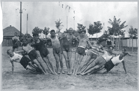 A slightly edited version of a group of people posing for a photo